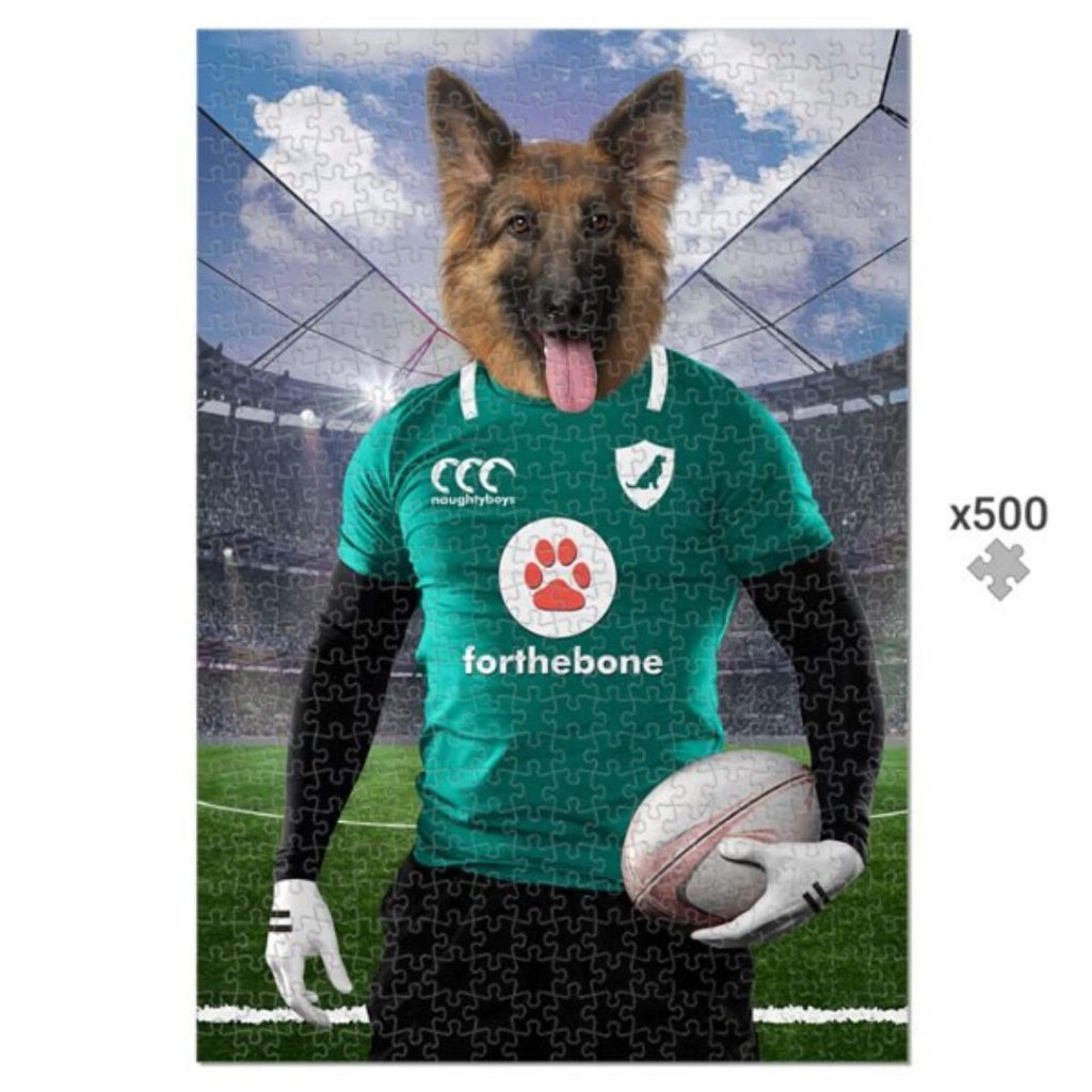 Ireland Rugby Team: Custom Pet Puzzle - Paw & Glory - Dog Portraits - Pet Portraits