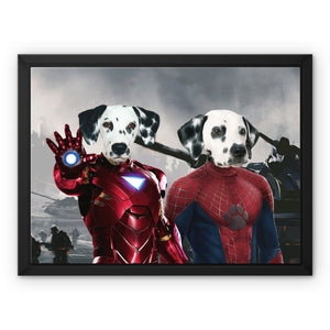 Iron Paw & Spider Paw: Custom Pet Canvas - Paw & Glory - Dog Portraits - Pet Portraits