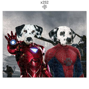 Iron Paw & Spider Paw: Custom Pet Puzzle - Paw & Glory - Dog Portraits - Pet Portraits