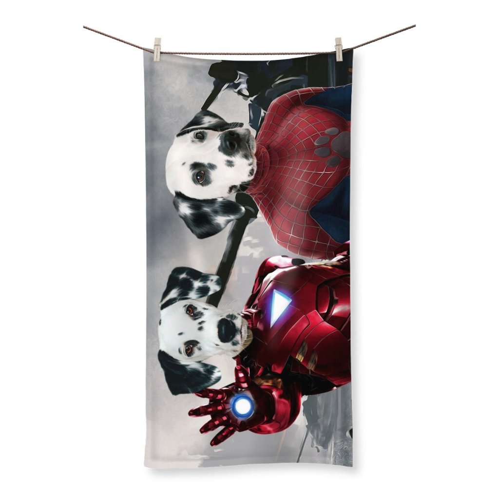 Iron Paw & Spider Paw: Custom Pet Towel - Paw & Glory - Dog Portraits - Pet Portraits