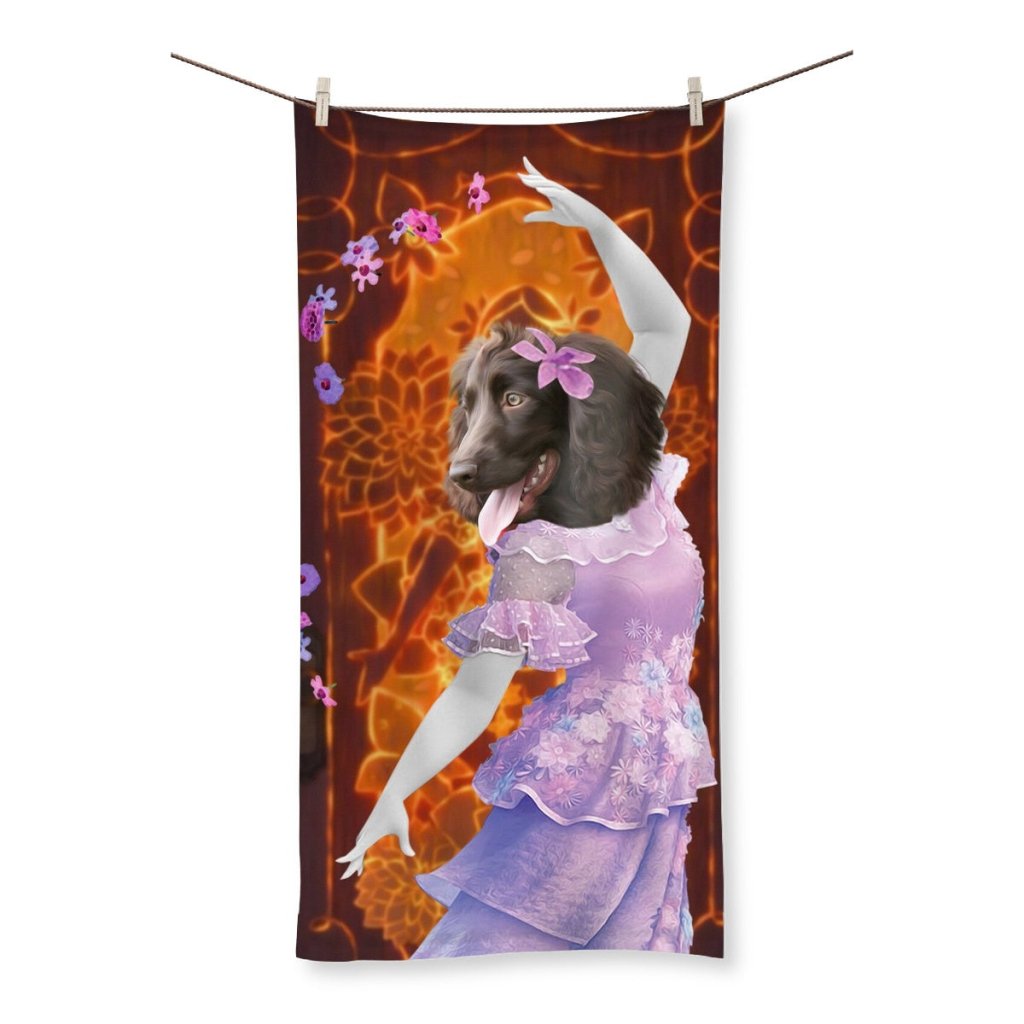 Isabela (Encanto Inspired): Custom Pet Towel - Paw & Glory - Dog Portraits - Pet Portraits