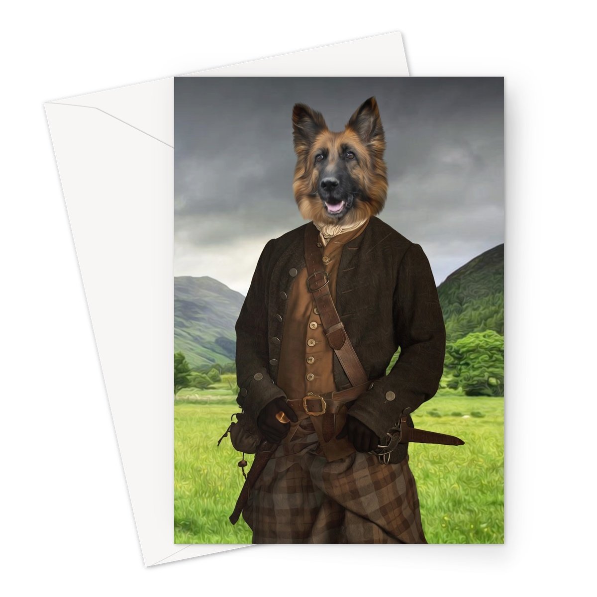 Jamie (Outlander Inspired): Custom Pet Greeting Card - Paw & Glory - Dog Portraits - Pet Portraits