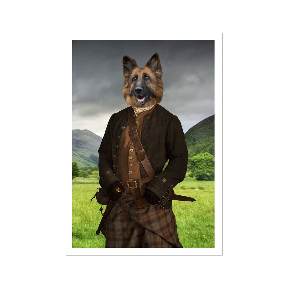 Jamie (Outlander Inspired): Custom Pet Poster - Paw & Glory - Dog Portraits - Pet Portraits