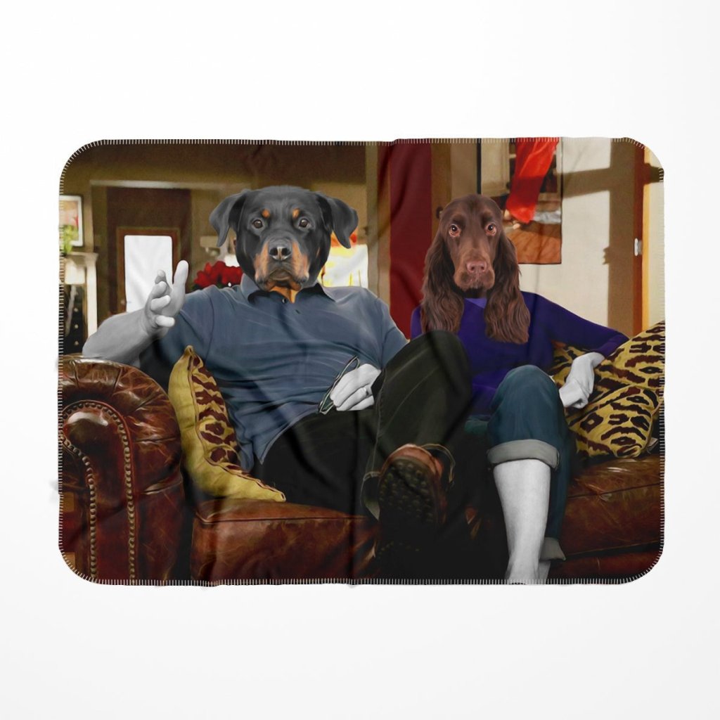 Jay & Gloria (Modern Family Inspired): Custom Pet Blanket - Paw & Glory - #pet portraits# - #dog portraits# - #pet portraits uk#