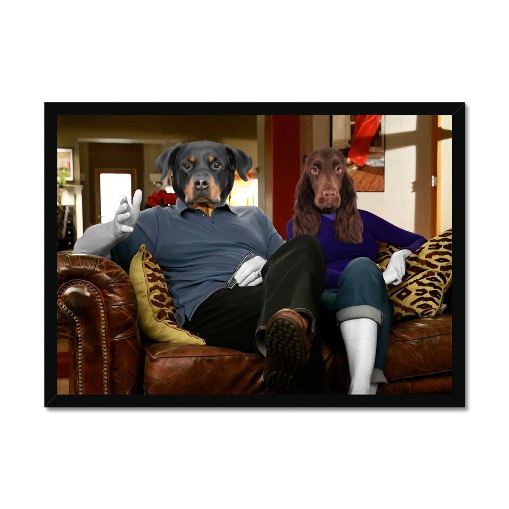 Jay & Gloria (Modern Family Inspired): Custom Pet Portrait - Paw & Glory - Dog Portraits - Pet Portraits