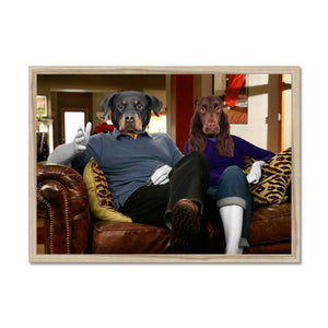 Jay & Gloria (Modern Family Inspired): Custom Pet Portrait - Paw & Glory - Dog Portraits - Pet Portraits