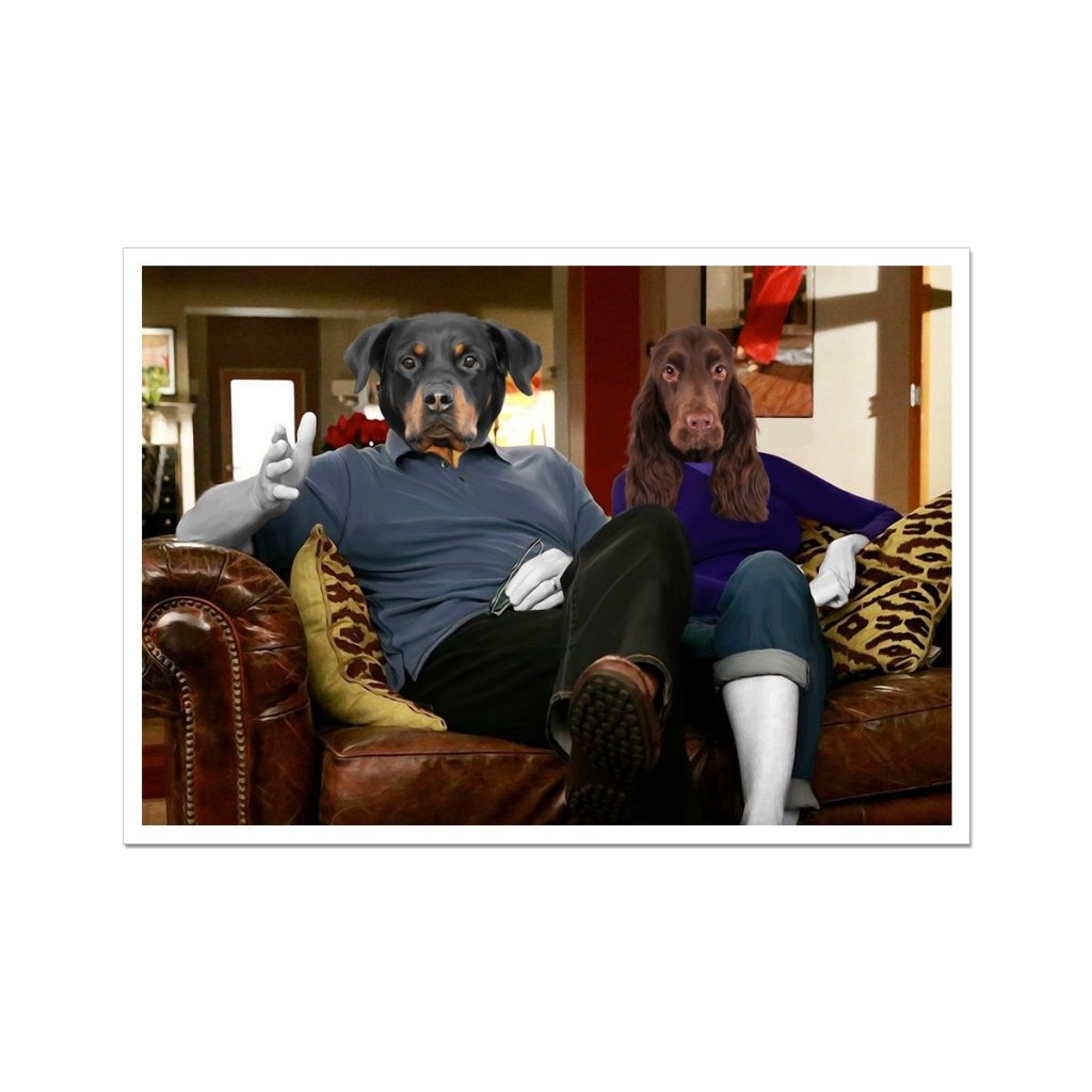 Jay & Gloria (Modern Family Inspired): Custom Pet Portrait - Paw & Glory - Dog Portraits - Pet Portraits