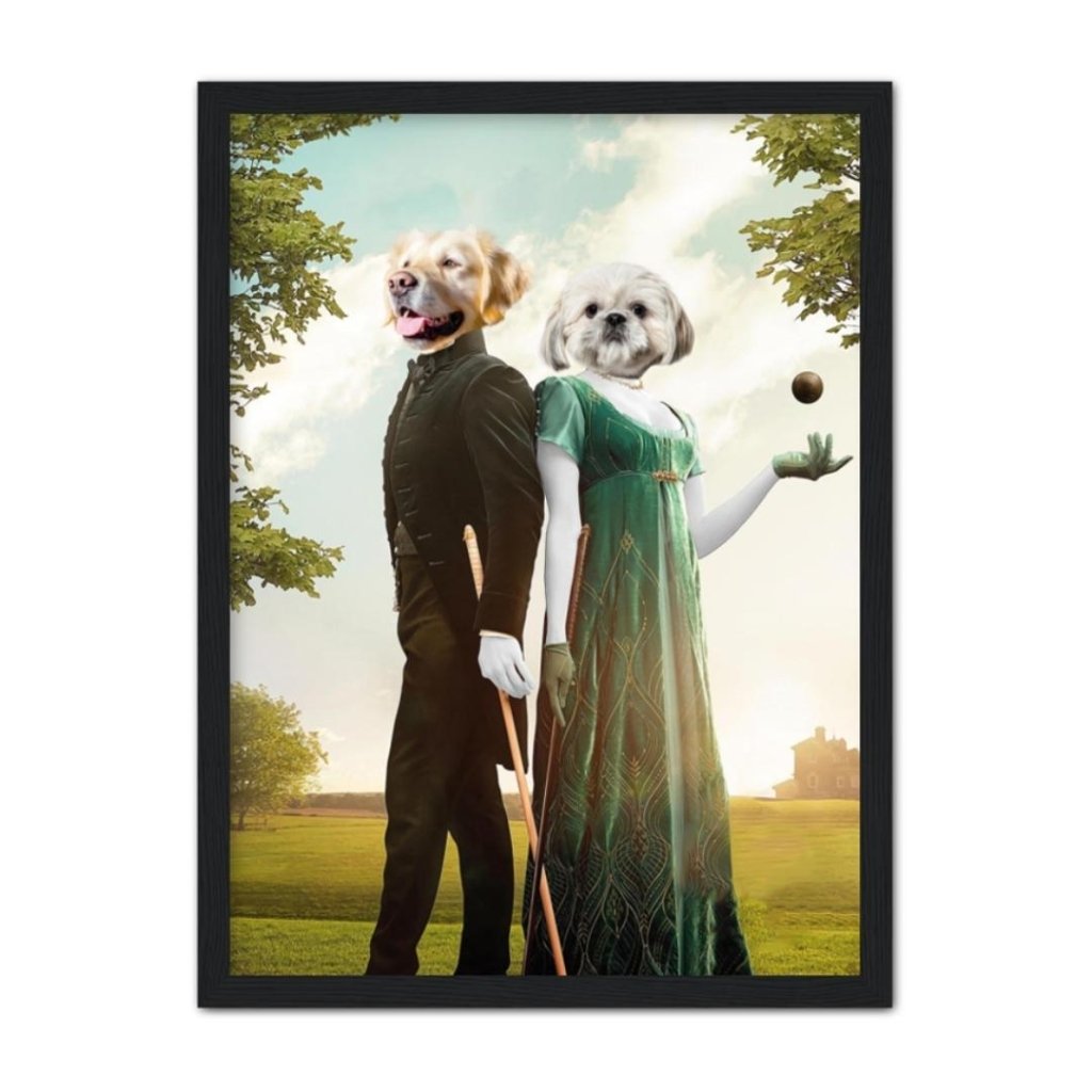 Kate & Anthony (Bridgerton Inspired): Custom Pet Canvas - Paw & Glory - #pet portraits# - #dog portraits# - #pet portraits uk#