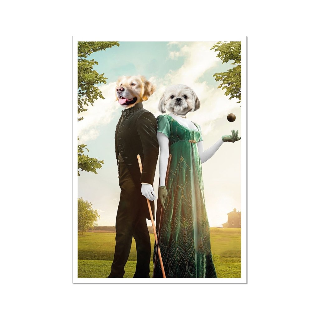 Kate & Anthony (Bridgerton Inspired): Custom Pet Poster - Paw & Glory - Dog Portraits - Pet Portraits