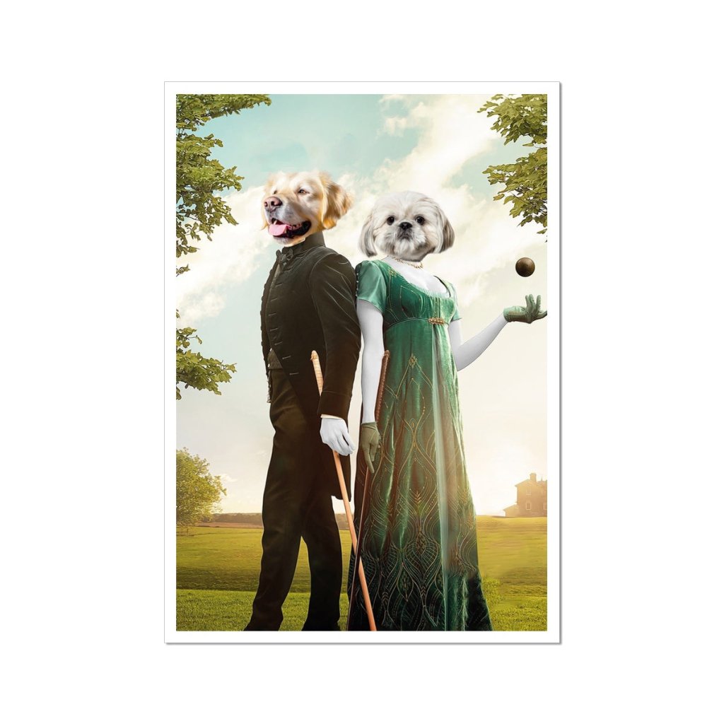 Kate & Anthony (Bridgerton Inspired): Custom Pet Poster - Paw & Glory - #pet portraits# - #dog portraits# - #pet portraits uk#