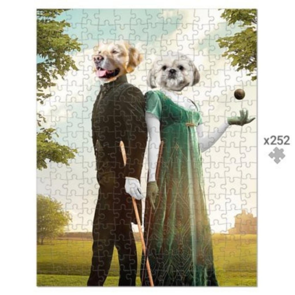 Kate & Anthony (Bridgerton Inspired): Custom Pet Puzzle - Paw & Glory - Dog Portraits - Pet Portraits