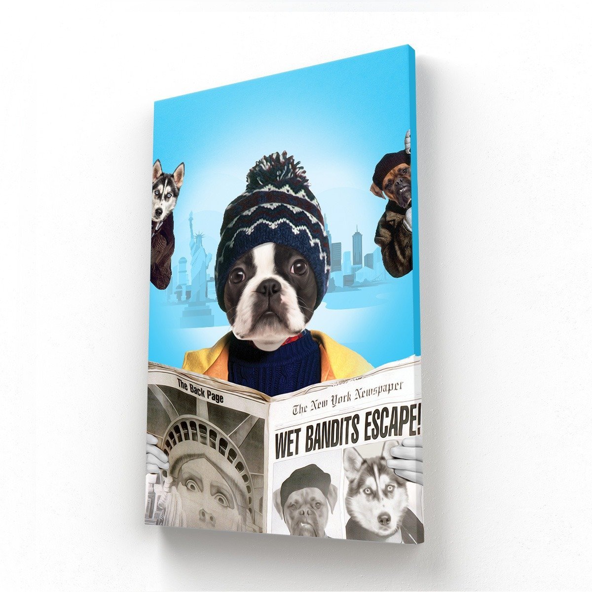 Kevinnn (Home Alone 2 Inspired): Custom Pet Canvas - Paw & Glory - Dog Portraits - Pet Portraits