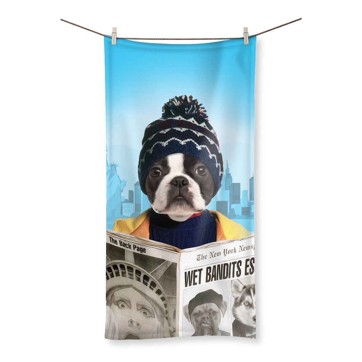 Kevinnn (Home Alone 2 Inspired): Custom Pet Towel - Paw & Glory - Dog Portraits - Pet Portraits