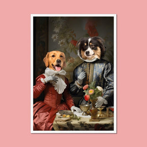 Knight Bachelor and Knight's Wife: Custom Pet Portrait - Paw & Glory - Dog Portraits - Pet Portraits