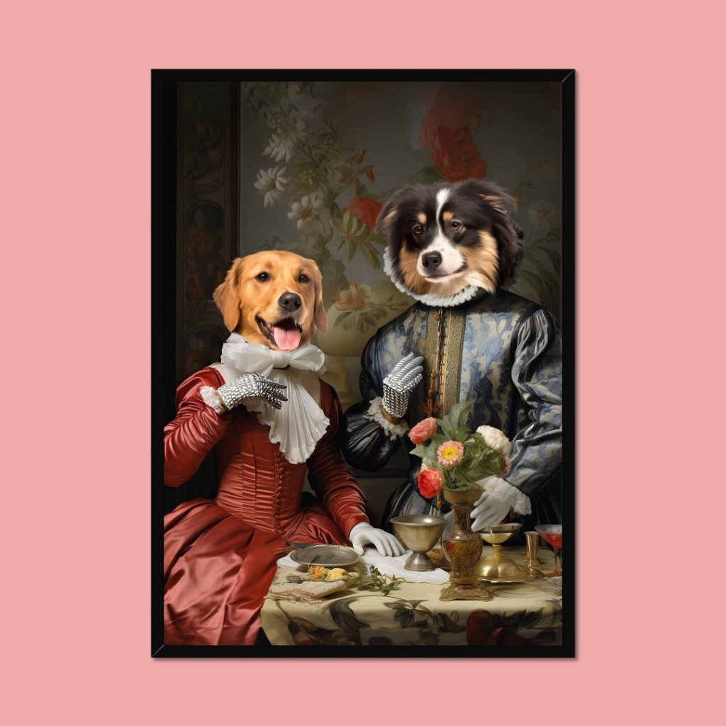 Knight Bachelor and Knight's Wife: Custom Pet Portrait - Paw & Glory - #pet portraits# - #dog portraits# - #pet portraits uk#