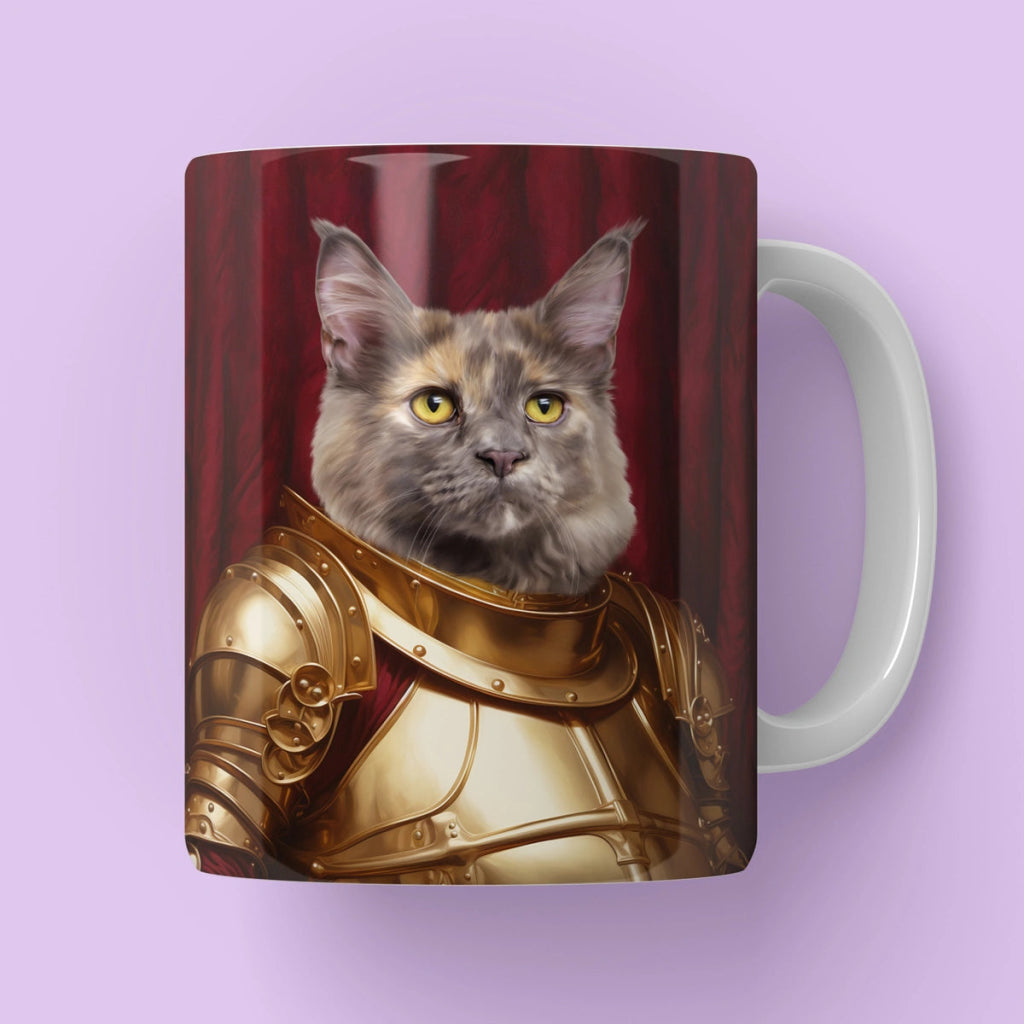 Knight Errant: Custom Pet Coffee Mug - Paw & Glory - Dog Portraits - Pet Portraits