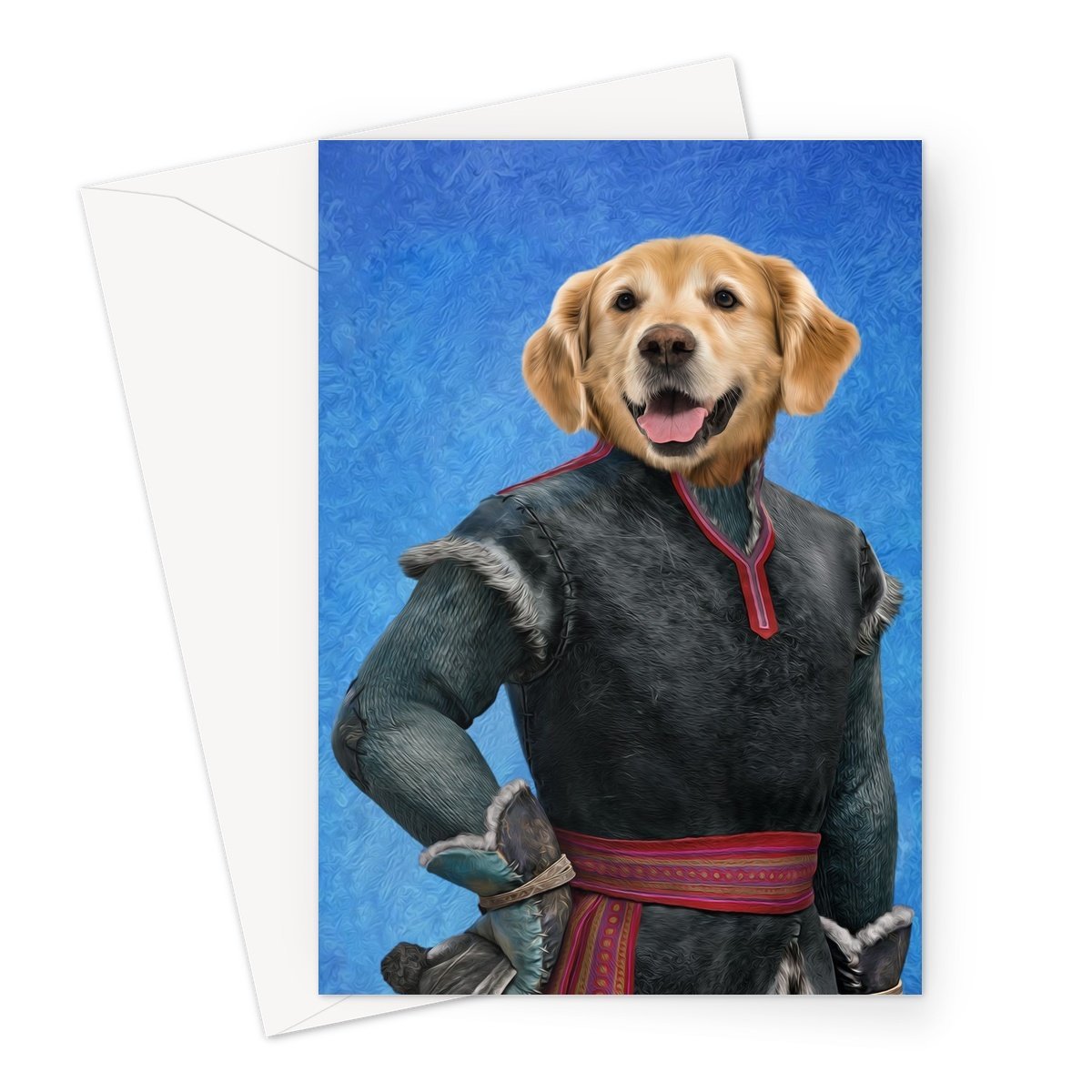 Kristoff (Frozen Inspired): Custom Pet Greeting Card - Paw & Glory - Dog Portraits - Pet Portraits