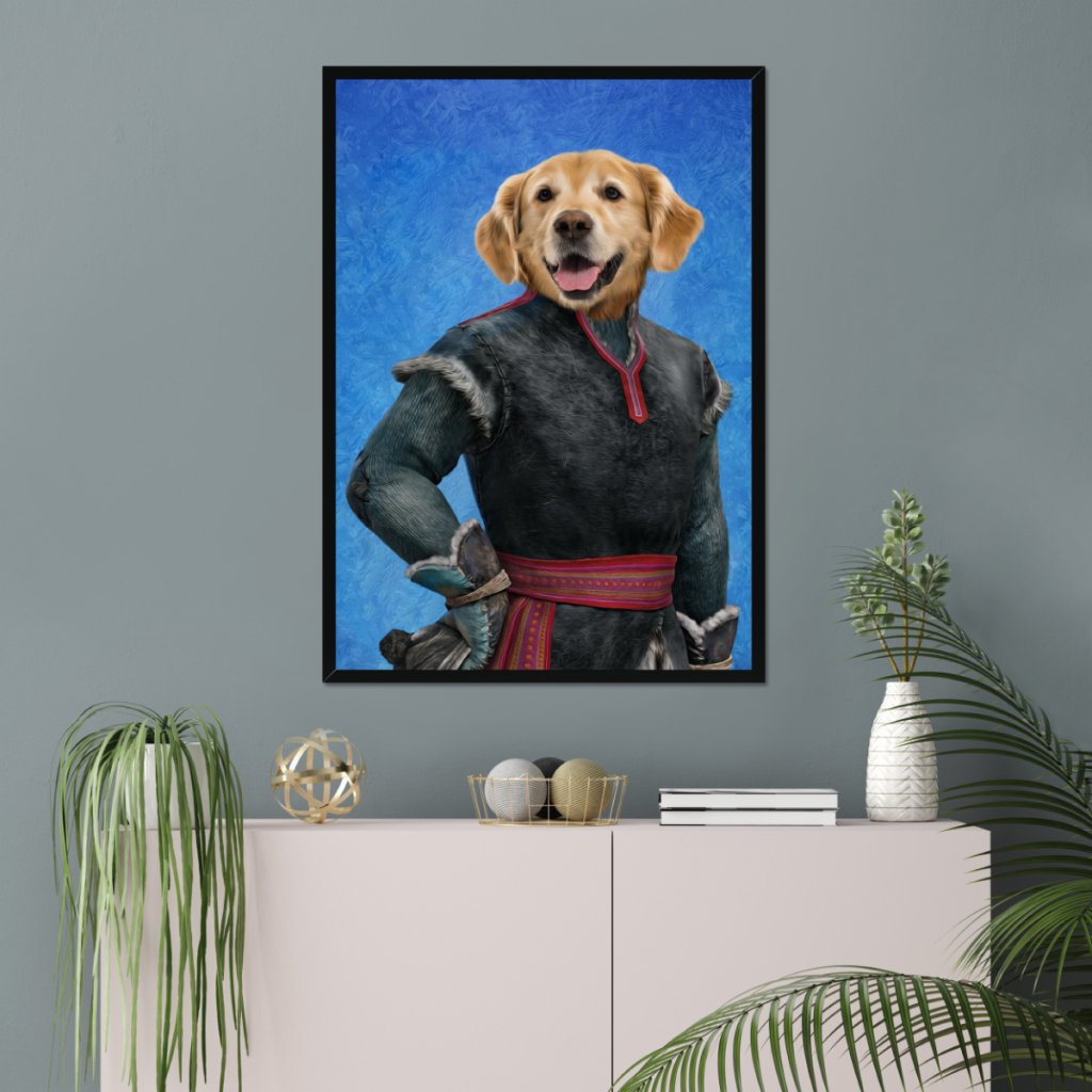 Kristoff (Frozen Inspired): Custom Pet Portrait - Paw & Glory - Dog Portraits - Pet Portraits