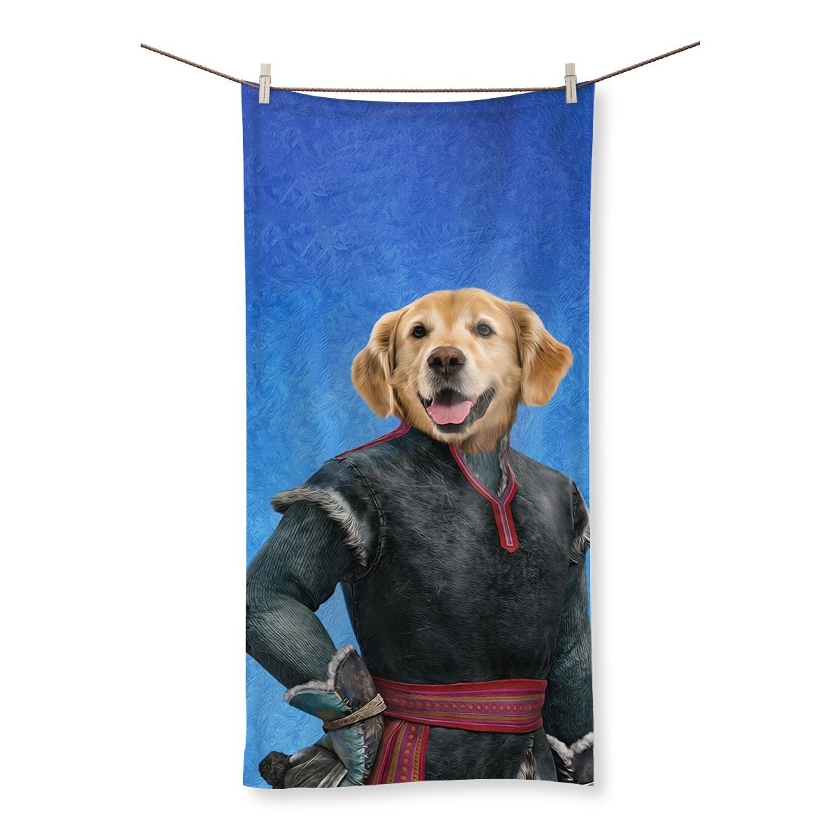 Kristoff (Frozen Inspired): Custom Pet Towel - Paw & Glory - Dog Portraits - Pet Portraits