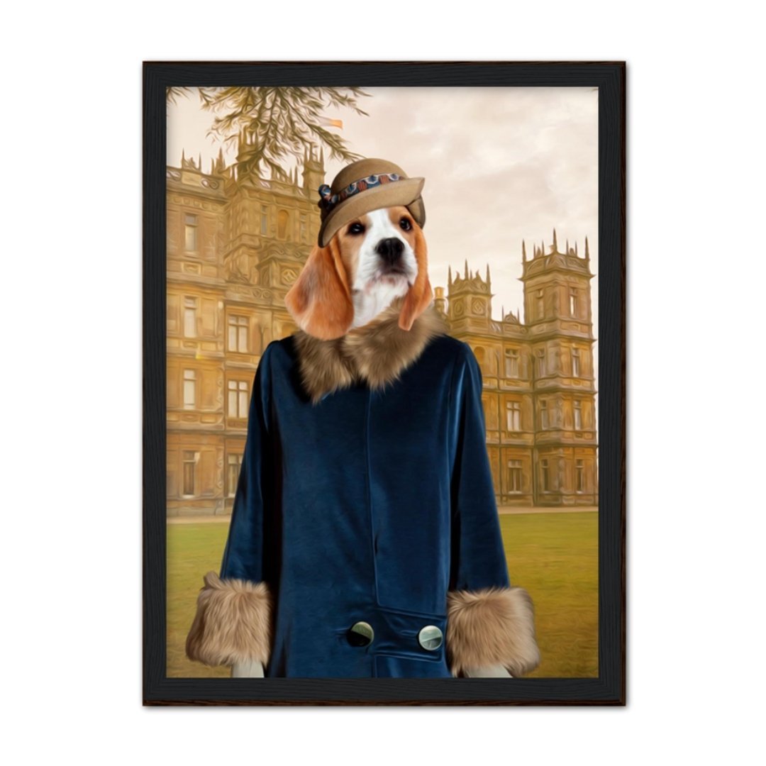 Lady Anne (Downton Abbey Inspired): Custom Pet Portrait - Paw & Glory - Dog Portraits - Pet Portraits