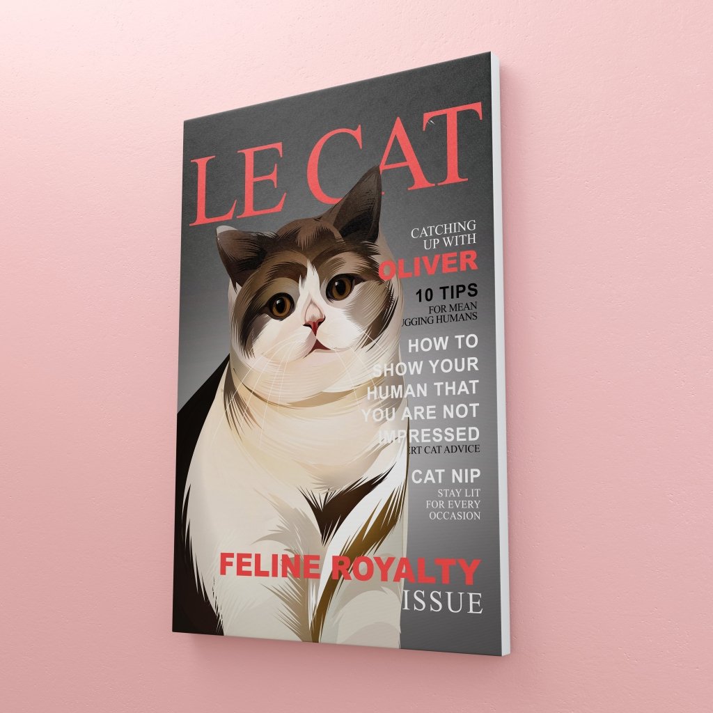 Le Cat: Custom Pet Canvas - Paw & Glory - Dog Portraits - Pet Portraits