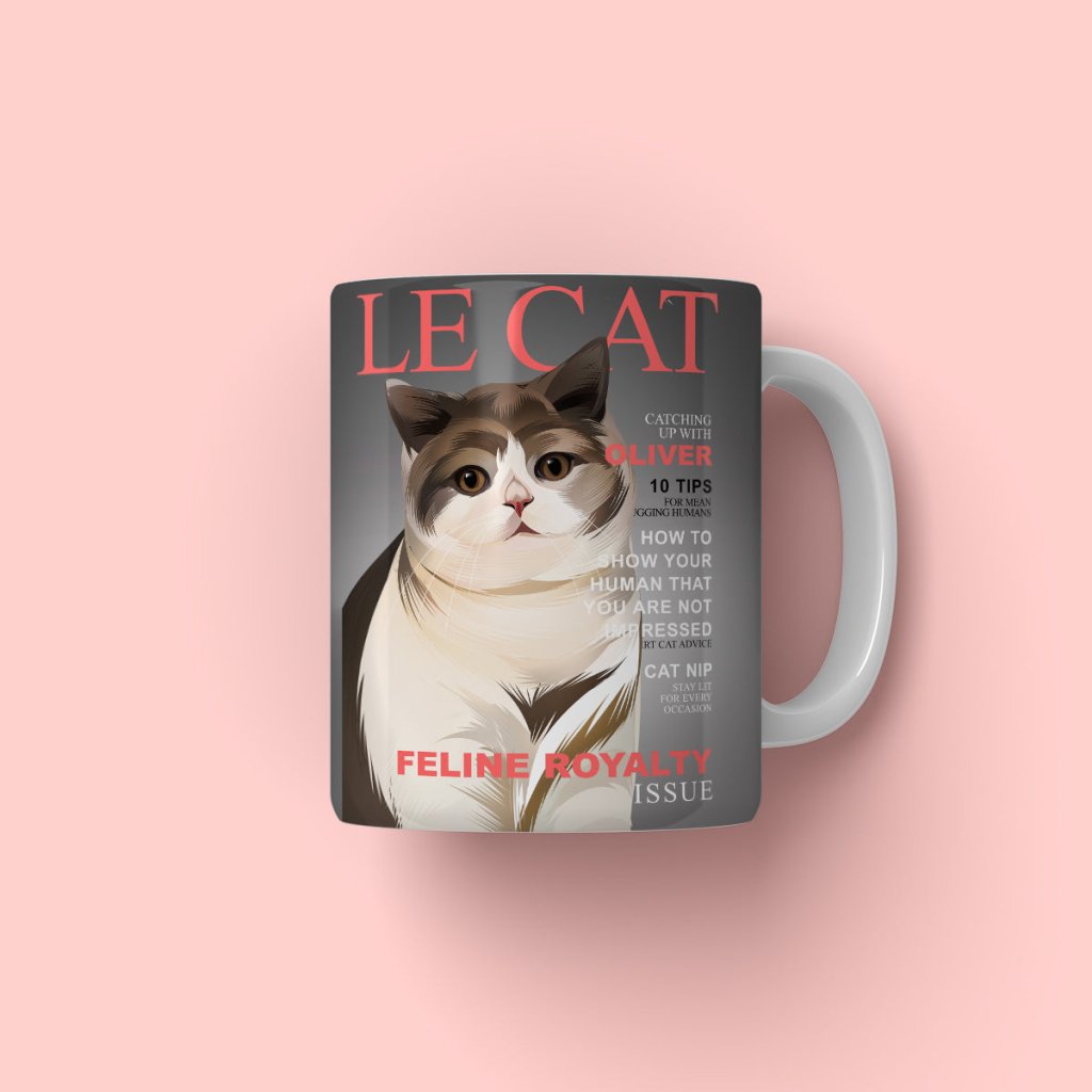 Le Cat: Custom Pet Coffee Mug - Paw & Glory - Dog Portraits - Pet Portraits