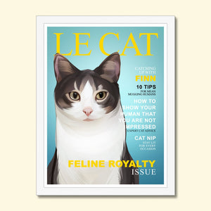 Le Cat: Custom Pet Portrait - Paw & Glory - Dog Portraits - Pet Portraits