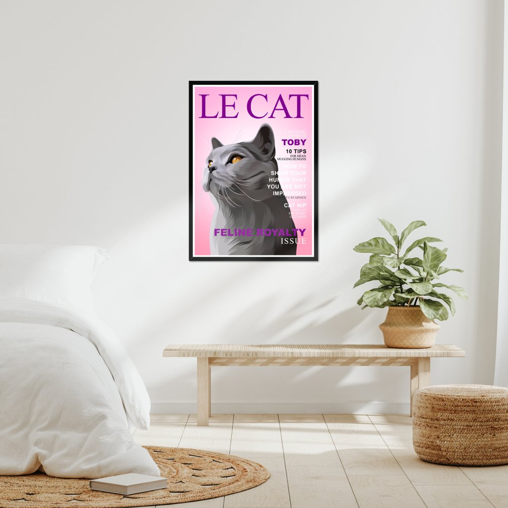 Le Cat: Custom Pet Portrait - Paw & Glory - Dog Portraits - Pet Portraits