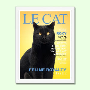 Le Cat: Custom Pet Portrait - Paw & Glory - Dog Portraits - Pet Portraits