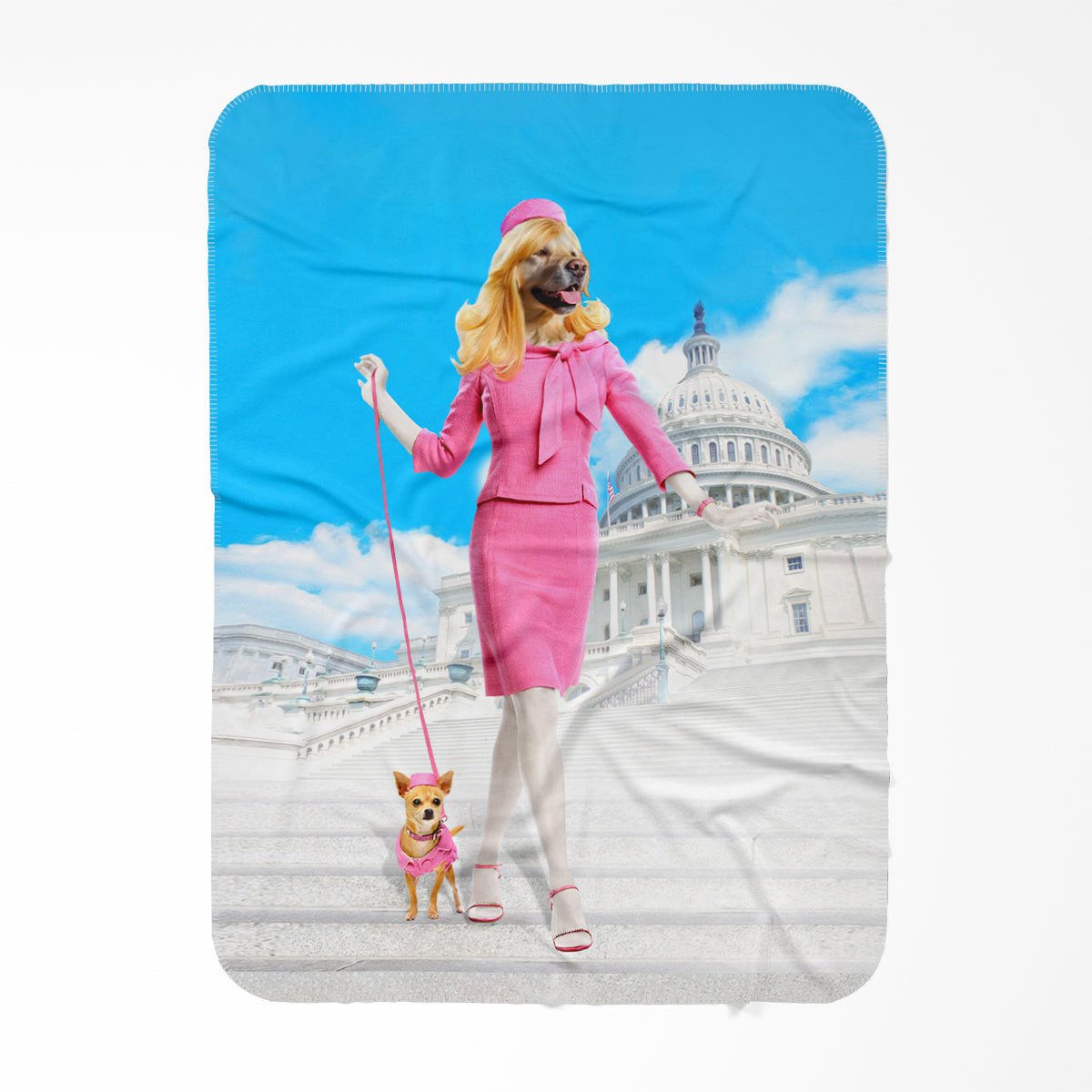 Legally Blonde: Custom Pet Blanket - Paw & Glory - Dog Portraits - Pet Portraits