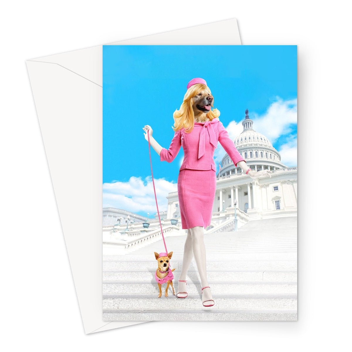 Legally Blonde: Custom Pet Greeting Card - Paw & Glory - Dog Portraits - Pet Portraits