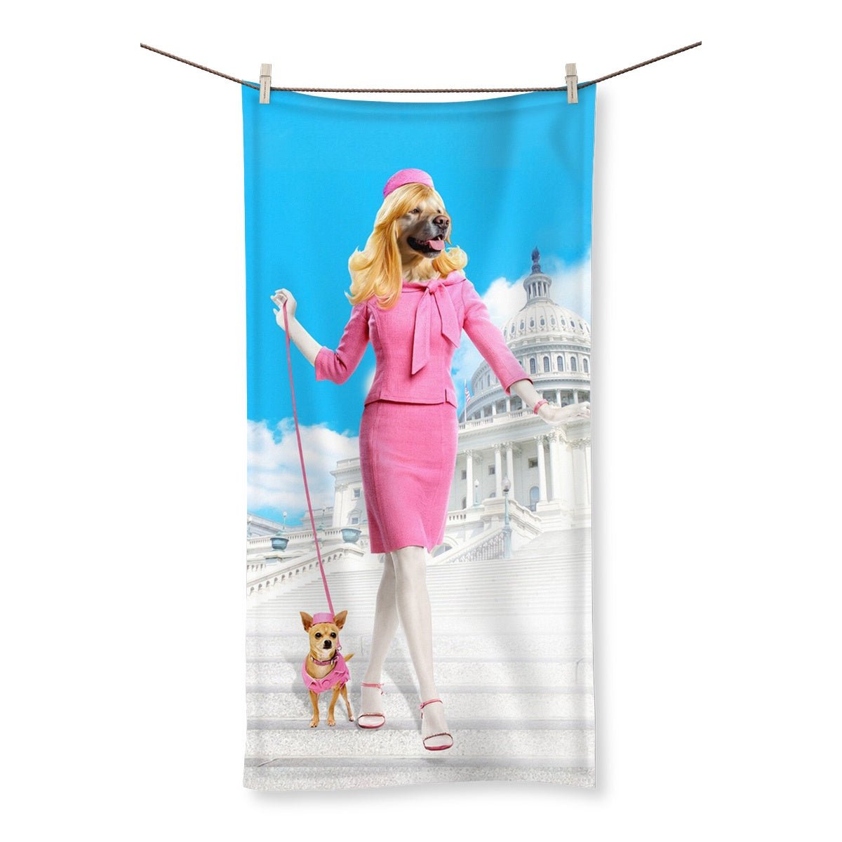 Legally Blonde: Custom Pet Towel - Paw & Glory - Dog Portraits - Pet Portraits