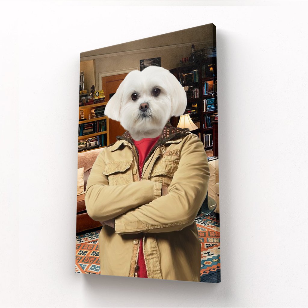 Leonard Hofstadter (Big Bang Theory): Custom Pet Canvas - Paw & Glory - Dog Portraits - Pet Portraits