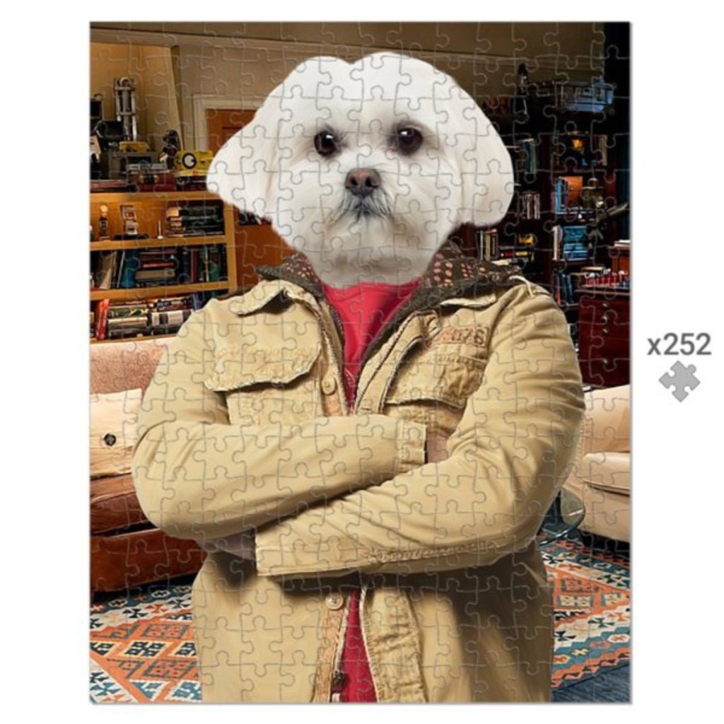 Leonard Hofstadter (Big Bang Theory): Custom Pet Puzzle - Paw & Glory - Dog Portraits - Pet Portraits