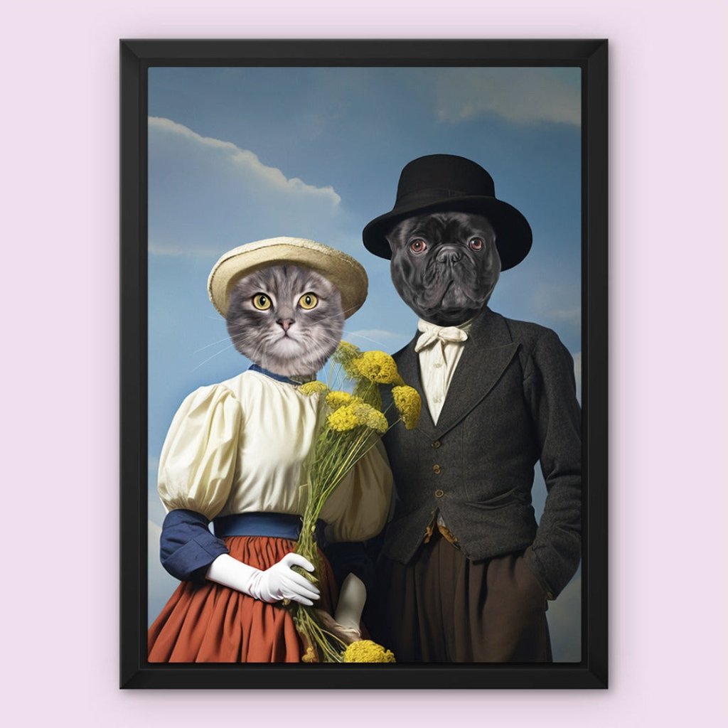 Lord and Lady: Custom Pet Canvas - Paw & Glory - #pet portraits# - #dog portraits# - #pet portraits uk#