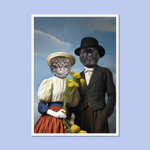 Lord and Lady: Custom Pet Portrait - Paw & Glory - Dog Portraits - Pet Portraits