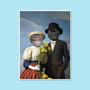 Lord and Lady: Custom Pet Poster - Paw & Glory - Dog Portraits - Pet Portraits