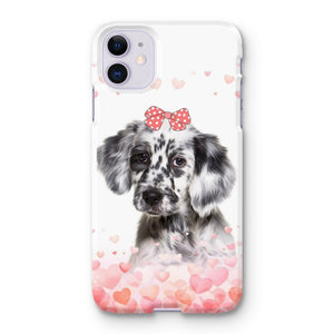 Love Bomb: Custom Minimalist One Pet Snap Phone Case - Paw & Glory - Dog Portraits - Pet Portraits