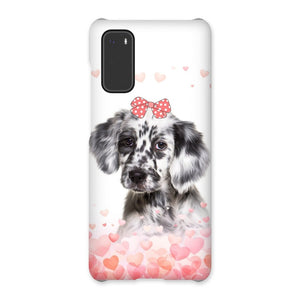 Love Bomb: Custom Minimalist One Pet Snap Phone Case - Paw & Glory - Dog Portraits - Pet Portraits