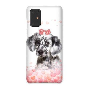 Love Bomb: Custom Minimalist One Pet Snap Phone Case - Paw & Glory - Dog Portraits - Pet Portraits