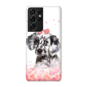 Love Bomb: Custom Minimalist One Pet Snap Phone Case - Paw & Glory - Dog Portraits - Pet Portraits