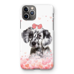 Love Bomb: Custom Minimalist One Pet Snap Phone Case - Paw & Glory - Dog Portraits - Pet Portraits