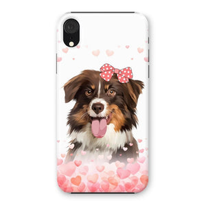 Love Bomb: Custom Modern One Pet Snap Phone Case - Paw & Glory - Dog Portraits - Pet Portraits