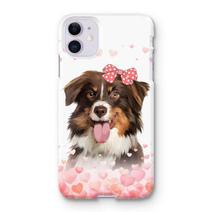 Love Bomb: Custom Modern One Pet Snap Phone Case - Paw & Glory - Dog Portraits - Pet Portraits