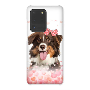 Love Bomb: Custom Modern One Pet Snap Phone Case - Paw & Glory - Dog Portraits - Pet Portraits