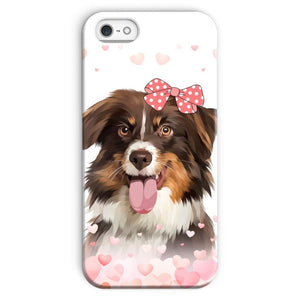 Love Bomb: Custom Modern One Pet Snap Phone Case - Paw & Glory - Dog Portraits - Pet Portraits