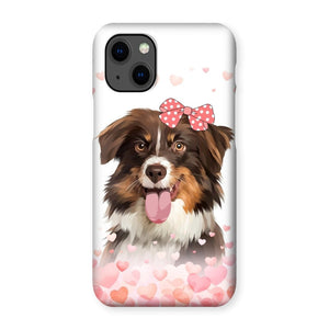 Love Bomb: Custom Modern One Pet Snap Phone Case - Paw & Glory - Dog Portraits - Pet Portraits