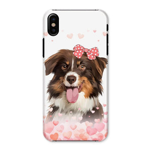 Love Bomb: Custom Modern One Pet Snap Phone Case - Paw & Glory - Dog Portraits - Pet Portraits