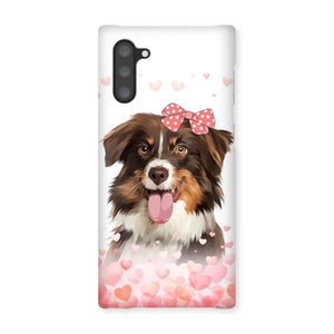 Love Bomb: Custom Modern One Pet Snap Phone Case - Paw & Glory - Dog Portraits - Pet Portraits