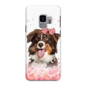 Love Bomb: Custom Modern One Pet Snap Phone Case - Paw & Glory - Dog Portraits - Pet Portraits